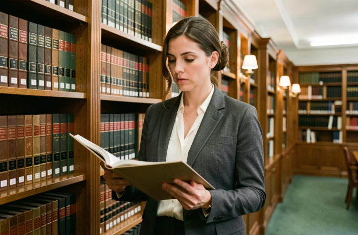 Juriste ou expert-comptable consultant des codes légaux relatifs aux conditions d'inscription à l'ordre des experts-comptables